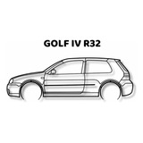 Cuadro Silueta Golf Gti 4 R32 150 Cm Negro