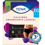 Calcinha Absorvente Lavável Tena Preta Eg