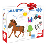 Puzzle Granero Siluetas 2 Y 3 Piezas Carton Extra Antex 3028