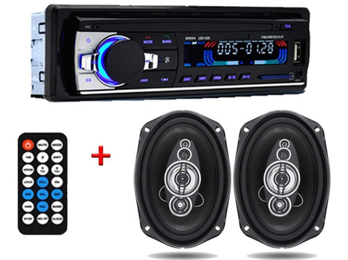 Stereo Bluetooth Estereo J520 Auto Usb Mp3 Fm + 2 Parlantes