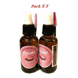 Pack 2 Aceite Ricino De Pelo Y Pestañas 30ml + 2 Cepillo