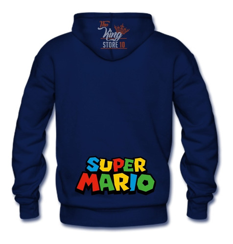 Poleron Cierre, Super Mario, Mario Bros, Nintendo, Gamer, Peach, Peaches, Xxxl / Kingstore10