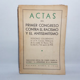 Antiguo Libro Actas Primer Congreso Racismo 1938 Mag 62193