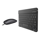 Kit Mini Teclado E Mouse Sem Fio Notebook Sem Fio Ultrafino