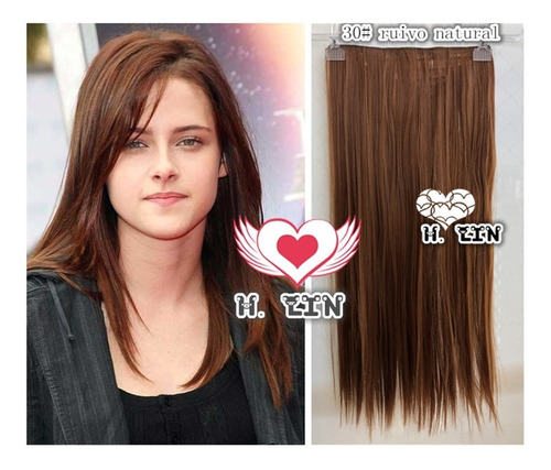 Cabelo Aplique Tic Tac Cor 30# Ruivo Natural Parece Humano