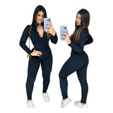 Macacão Longo Feminino Adulto 3d Zíper Virginia Moda Gringa