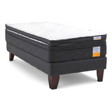 Cama Europea Pillow Top + Topper 1.5 Plaza Plus