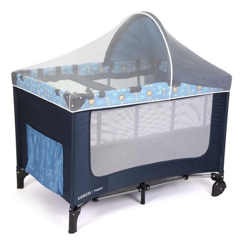  Cosco Kids Berço Portátil Happy Imp01345 Cor Azul