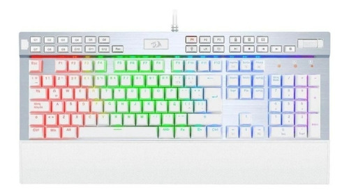 Teclado Gamer Español Mecánico Redragon Yama K550 Blanco Rgb