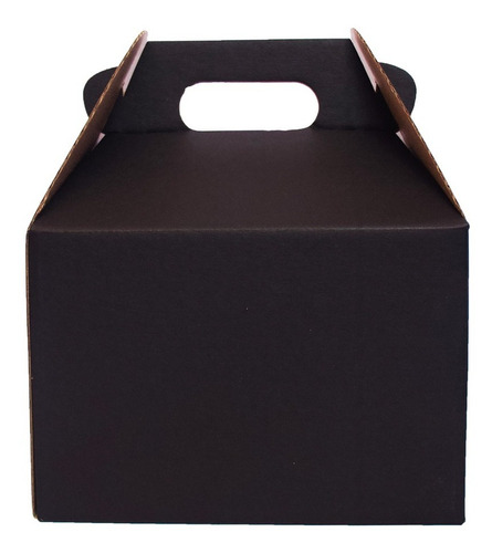 30 Cajas Lonchera Boxlunch Carton Micro Grande Color Negro