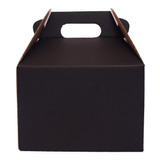 20 Cajas Lonchera Boxlunch Carton Micro Grande Color Negro