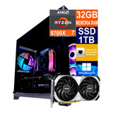 Pc Gamer Cpu Ryzen 7 5700x Ssd 1tb, 32gb Ddr4 Rtx 4070 12gb