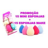 15 Esponjas +15 Mini Beauty Atacado- P/ Blender Maquiagem