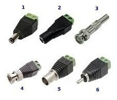 Kit 10 Conector Adaptador Plug Borne P4 Rca Bnc Macho Femea