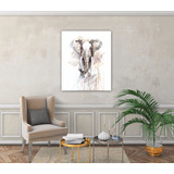 Elefante Tipo Acuarela Con Marco Cuadro 45x60 Canvas Decor