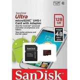 Memoria Micro Sd Sandisk Ultra 128gb Clase 10 80mb/s Hd