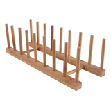 Z Zicome Organizador De Platos De Madera De Bamb Con 8 Ranur