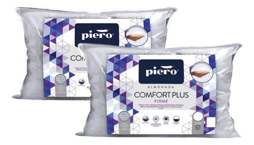 Almohada Piero Comfort Plus Firme 90x50cm Combo X 2 Fibra 