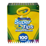 Marcadores Super Tips 100 Crayola Lavables Xtrmc