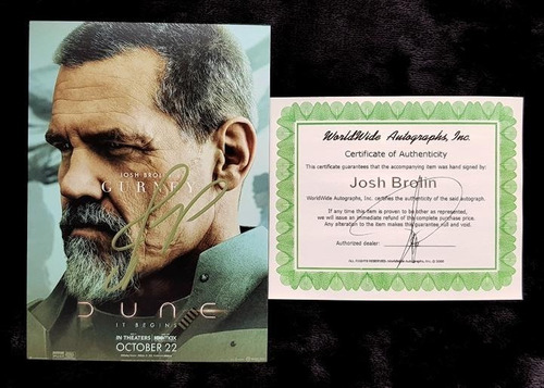 Josh Brolin Gurney Dune Autógrafo En Foto De 5x7