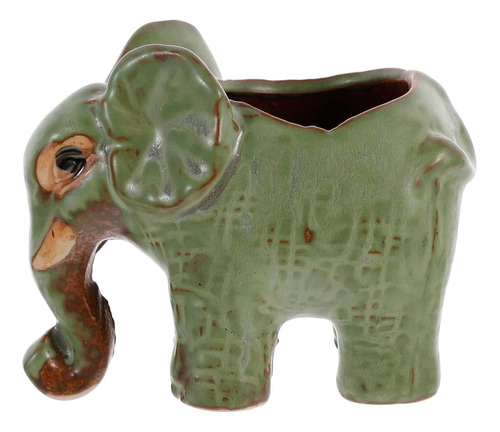 ~? Yardwe 1pc Elefante Suculenta Maceta Escritorio Decoració