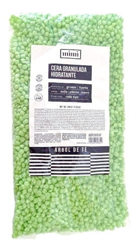 Cera Depilación Granulada Mimi Té Verde 500g