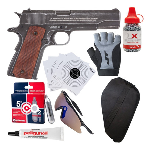 Pistola John Wayne 1911 4.5mm Combo Co2 Xtreme C