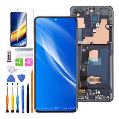 Pantalla Para Samsung S21 Ultra G998b G998u Con Marco Incell Negro