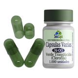 1.000 Cápsulas Vazias Verde Translucida (clorofila)  - Nº00