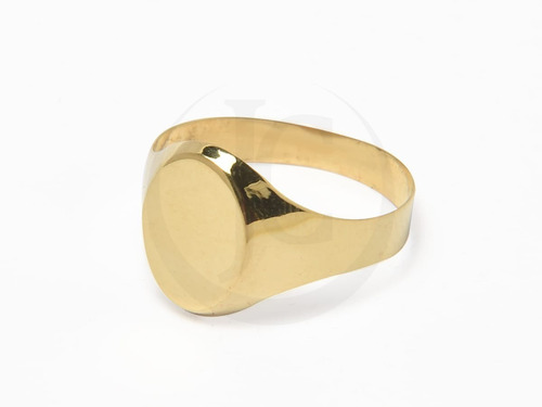 Anillo Unisex Oro 18k Sello Oval 1,2g Grabado Sin Cargo A6