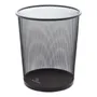 Cesto Papelero Oficina Mediano Malla Metalica Calado Color Negro | MercadoLibre