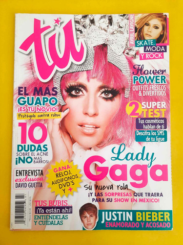 Lady Gaga Revista Tu Avril Lavigne Justin Bieber David Guett