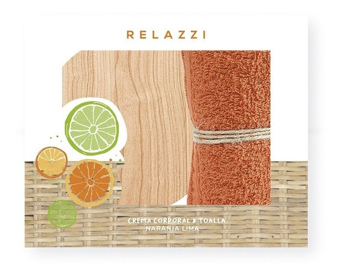 Box Plenitud Relazzi Naranja Lima Crema Corporal + Toalla 