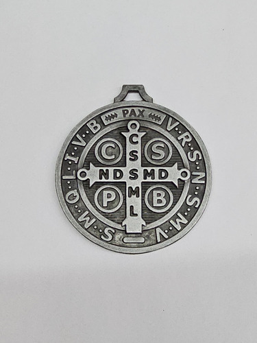 Medallon, Medalla, Metalico San Benito Abad 7cm