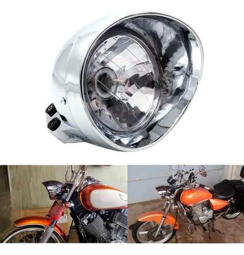 Faro Principal Grande Chopper Honda Vento Harley Universal