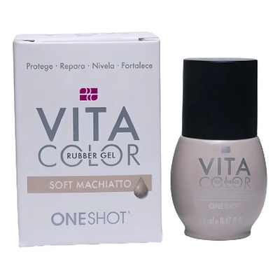 Vita Color Rubber Gel One Shot Con Vitaminas Y Calcio Color SOFT MACHIATTO | MercadoLibre