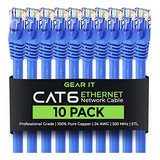 Cable Ethernet Cat 6 3 Ft (10-pack) - Azul 3 Pies