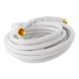 Macrotel Cable Coaxial Para Tv Atornillable Blanco 3mts