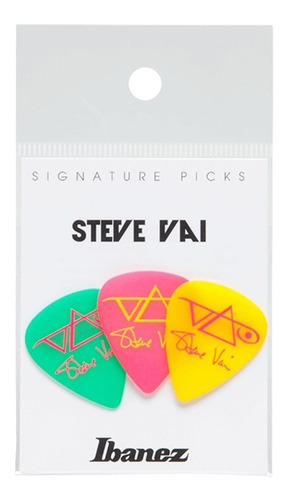 Juego De 3 Cañas Ibanez Steve Vai Signature B1000svgpy, Color Verde, Rosa Y Amarillo, Tamaño 1 Mm