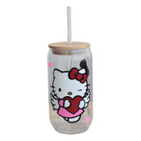 Vaso Lata De Vidrio Diseñohello Kitty