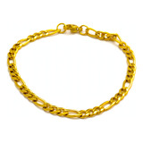 Pulsera Oro 18 Kilates Figaro 18cm X 5mm Unisex 2024 Mediana