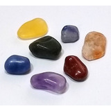 Kit 7 Pedras Dos Chakras Naturais De Bolso 1-2cm Boa Energia