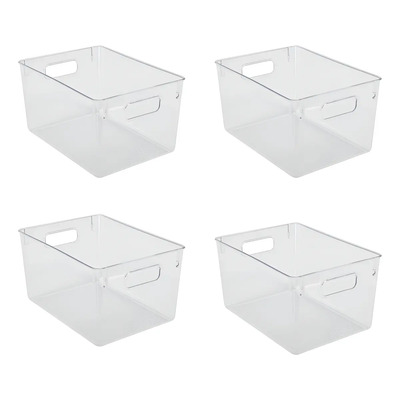 Juego De 4 De Organizadores Contenedores De Plástico Color Transparente | Envío gratis
