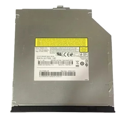 Gravador E Leitor Dvd Sata P/ Notebook -  Ad7700s