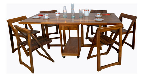 Comedor Tzalam Estilo Vintage, Plegable, Comodo