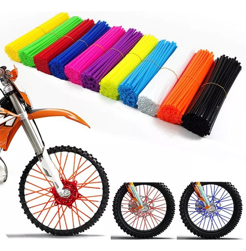 72pcs 24cm Popotes Cubre Rayos Motocross Spokes Bicicleta