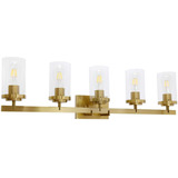 Bonlicht - Lampara De Pared Para Baño, 5 Luces, Laton Cep