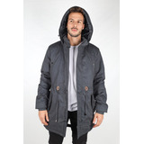 Campera Parka Hombre Gabardina Cap. Desmontable Oldtown Polo