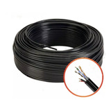 Cable Utp Siames Exterior Cat5e + Linea Corriente - 100 Mts 