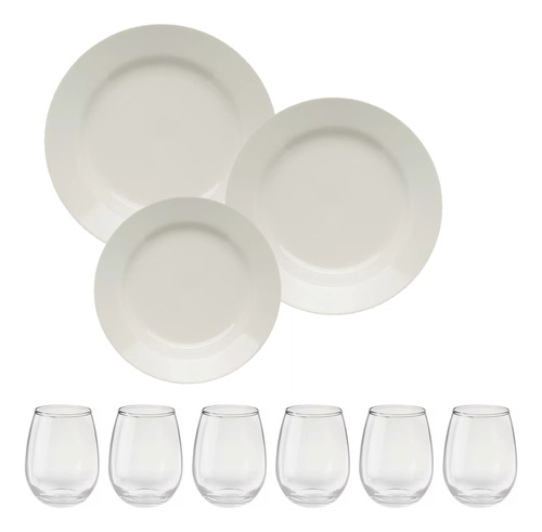 Set De Vajilla X24 Platos Biona Donna De Ceramica Kuchen